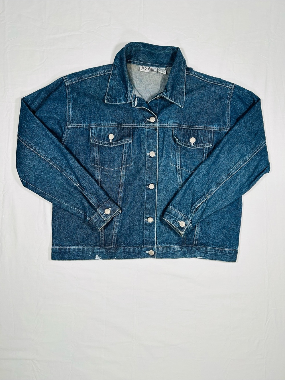 Vintage Jaquline Design Studio Medium-Wash Denim Jacket